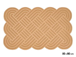 GIFTDECOR Felpudo de Nudos Marrón 50x80cm