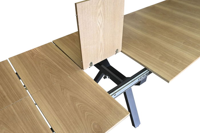 DKD Home Decor Mesa Comedor Marron Negro Metal MDF 200 x 100 x 75 cm