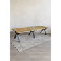 DKD Home Decor Mesa de Comedor Extensible Metal y MDF Marrón y Negro