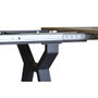 DKD Home Decor Mesa de Comedor Extensible Metal y MDF Marrón y Negro