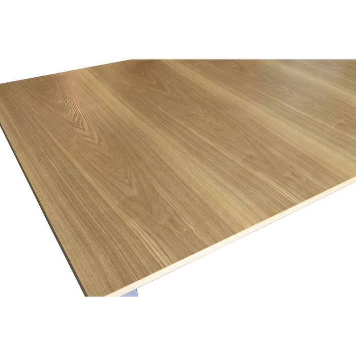 DKD Home Decor Mesa de Comedor Extensible Metal y MDF Marrón y Negro