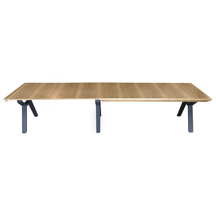 DKD Home Decor Mesa de Comedor Extensible Metal y MDF Marrón y Negro