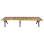 DKD Home Decor Mesa de Comedor Extensible Metal y MDF Marrón y Negro