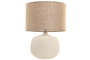 DKD Home Decor Lámpara de Sobremesa de Gres y Yute, Natural Crema