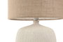 DKD Home Decor Lámpara de Sobremesa de Gres y Yute, Natural Crema