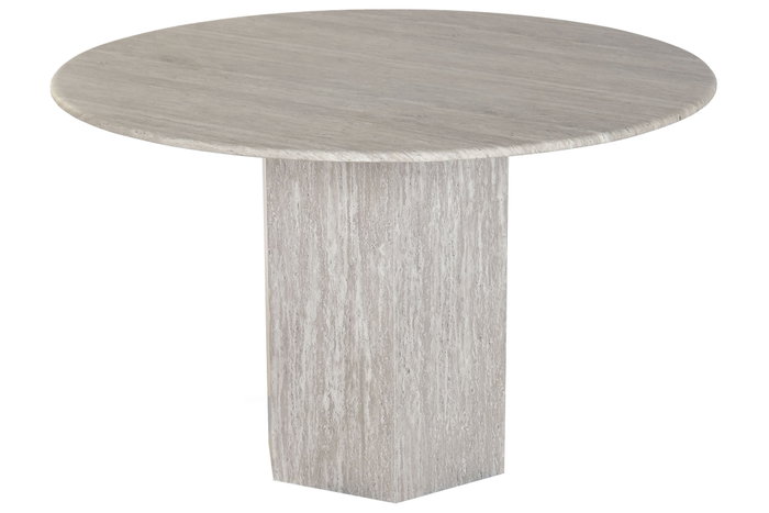 DKD Home Decor Mesa Redonda de Comedor Granito y MDF Gris DKD Home Decor Mesa Redonda de Comedor Granito y MDF Gris