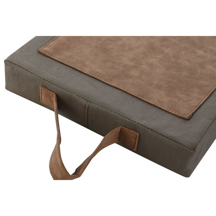 DKD Home Decor Cojín de Suelo Algodón Canvas 40x25x4 Verde