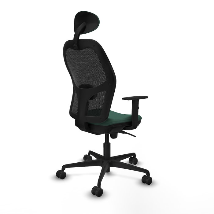 PIQUERAS Y CRESPO Silla de oficina Jorquera, mecanismo Sincro, Verde botella/Negro PIQUERAS Y CRESPO Silla de oficina Jorquera, mecanismo Sincro, Verde botella/Negro