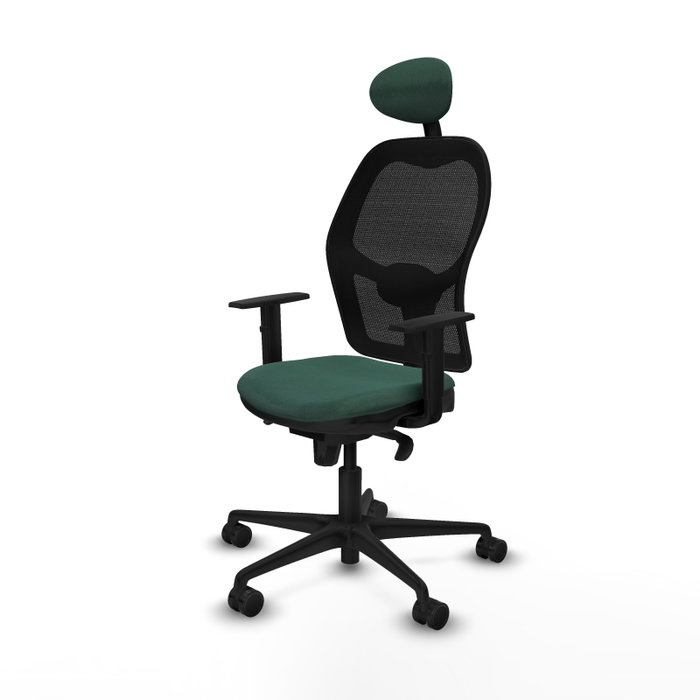 PIQUERAS Y CRESPO Silla de oficina Jorquera, mecanismo Sincro, Verde botella/Negro PIQUERAS Y CRESPO Silla de oficina Jorquera, mecanismo Sincro, Verde botella/Negro