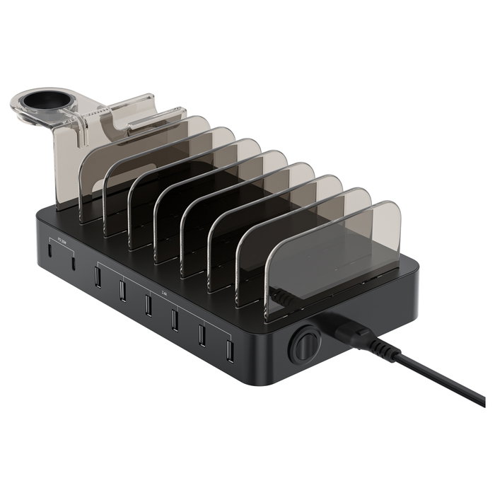 Conceptronic OZUL02B Estación de Carga 75W con 8 Puertos y Soporte Apple Watch Conceptronic OZUL02B Estación de Carga 75W con 8 Puertos y Soporte Apple Watch