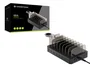 Conceptronic OZUL02B Cargador de Sobremesa 75W con 8 Puertos, 2x USB-C PD 3.0 y 6x USB-A para Múltiples Dispositivos, Negro