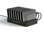 Conceptronic OZUL02B Cargador de Sobremesa 75W con 8 Puertos, 2x USB-C PD 3.0 y 6x USB-A para Múltiples Dispositivos, Negro
