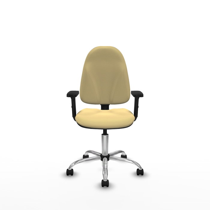 PIQUERAS Y CRESPO Silla de oficina Algarra Crema con Brazos 2D