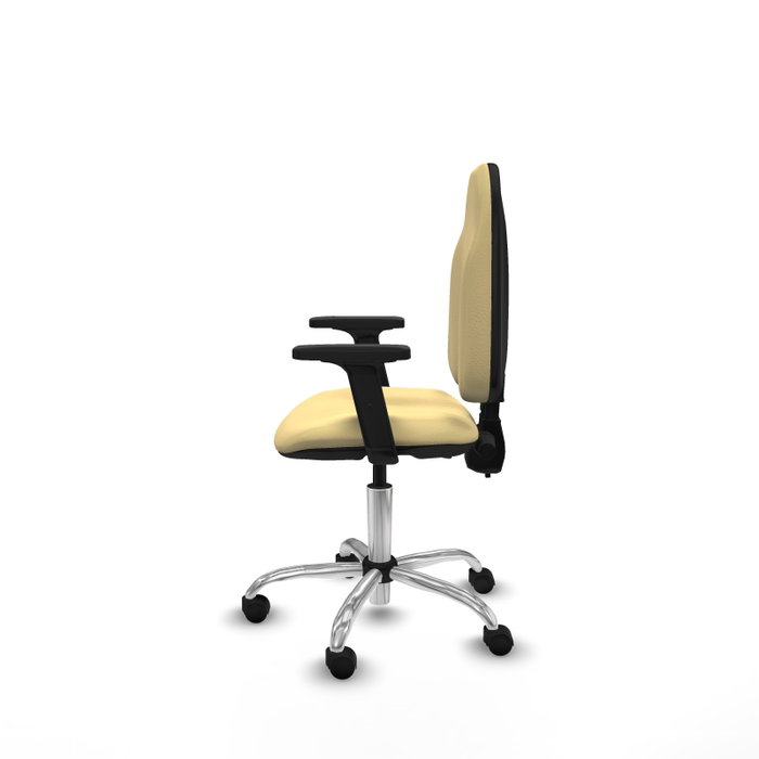 PIQUERAS Y CRESPO Silla de oficina Algarra Crema con Brazos 2D
