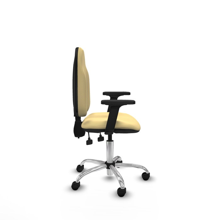 PIQUERAS Y CRESPO Silla de oficina Algarra Crema con Brazos 2D
