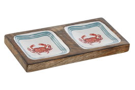 DKD Home Decor Cangrejos 25 Vaciabolsillos Mediterraneo Multicolor 11 x 2.5 x 11 cm (4 Unidades)