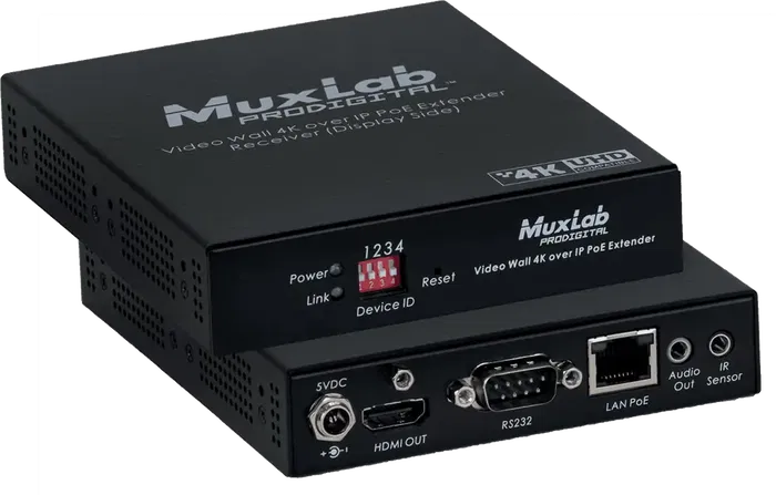 MUXLAB Receptor HDMI 4K sobre IP, 100m, Compatible con PoE, JPG 2000, Latencia 33ms MUXLAB Receptor HDMI 4K sobre IP, 100m, Compatible con PoE, JPG 2000, Latencia 33ms