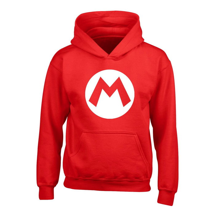 Sudadera con Capucha Unisex Super Mario Badge Rojo 7-8 Años
