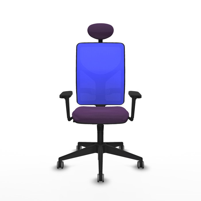 PIQUERAS Y CRESPO Silla de oficina Motilla con mecanismo Sincro, Brazos 3D y Cabecero Fijo, Morado/Azul PIQUERAS Y CRESPO Silla de oficina Motilla con mecanismo Sincro, Brazos 3D y Cabecero Fijo, Morado/Azul