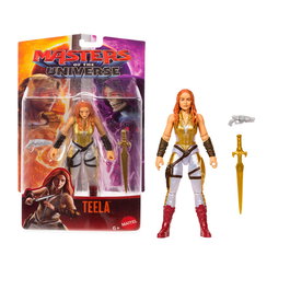 Mattel Figura de Acción Masters of the Universe Teela Jkh90, 13.97 cm con Espada y Pistola, Articulada, Basada en la Película 2026 con Camila Mendes, Juguete para Niños +4 Años
