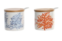 DKD Home Decor Azucarero Coral 22 de Dolomita, 175ml