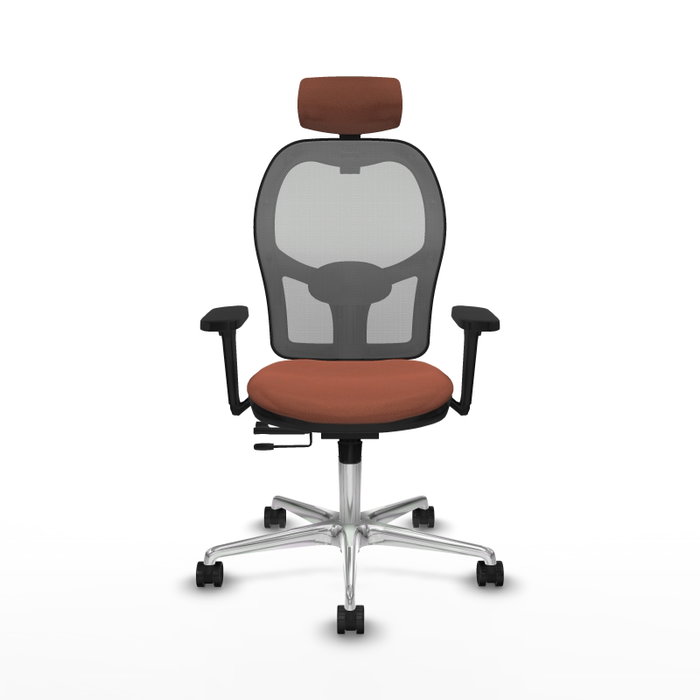 PIQUERAS Y CRESPO Silla de oficina Jorquera con mecanismo Sincro/Traslack Marrón y Gris PIQUERAS Y CRESPO Silla de oficina Jorquera con mecanismo Sincro/Traslack Marrón y Gris