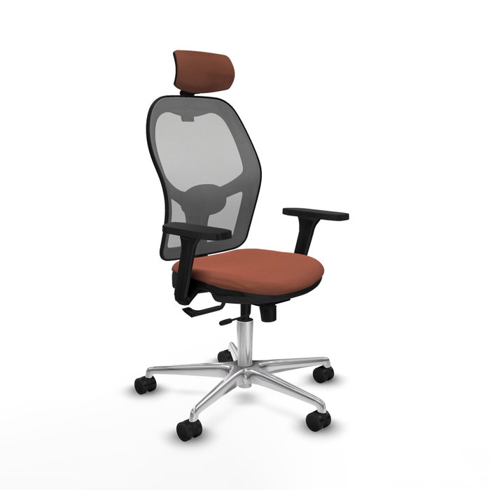 PIQUERAS Y CRESPO Silla de oficina Jorquera con mecanismo Sincro/Traslack Marrón y Gris PIQUERAS Y CRESPO Silla de oficina Jorquera con mecanismo Sincro/Traslack Marrón y Gris