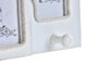 DKD Home Decor Perchero de Pared de Madera y Cristal Casitas Azul y Blanco
