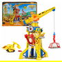 Spin Master Rubble & Crew Baupfoten Hof - Juego de Construcción con Grúa, Excavadora, Figura Rubble y Kinetic Sand - Juguete Patrulla Canina para Niños 3+ Años, Multicolor, 6067494