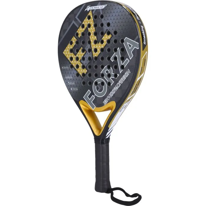 FZ FORZA Brace Power Pala de pádel Grafito tejido 18K Semirrugosa Espuma EVA dura Diamante Negra
