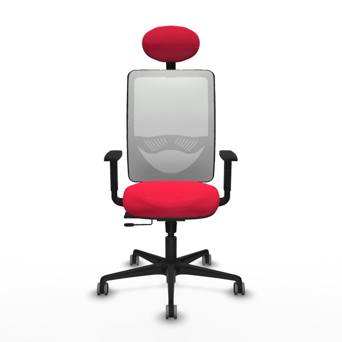 PIQUERAS Y CRESPO Silla de oficina Zulema con mecanismo Sincro/Traslack, Rojo y Blanco PIQUERAS Y CRESPO Silla de oficina Zulema con mecanismo Sincro/Traslack, Rojo y Blanco