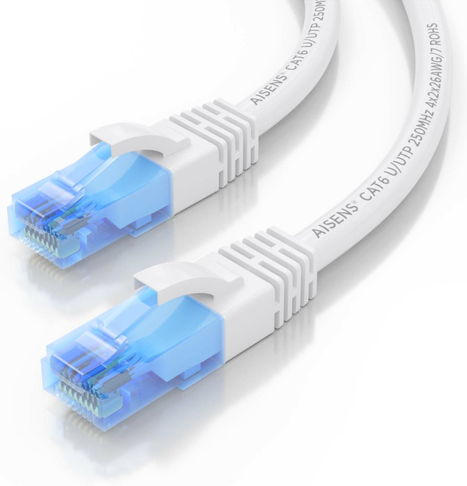 Aisens Cable de Red Latiguillo RJ45 Cat.6 UTP AWG26 CCA, Blanco, 5m Aisens Cable de Red Latiguillo RJ45 Cat.6 UTP AWG26 CCA, Blanco, 5m