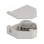 DeLOCK Adaptador de carril DIN con módulo Keystone RJ45 hembra Cat.6A LSA, Gris, metal/plástico, 1 pieza