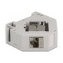 DeLOCK Adaptador de carril DIN con módulo Keystone RJ45 hembra Cat.6A LSA, Gris, metal/plástico, 1 pieza