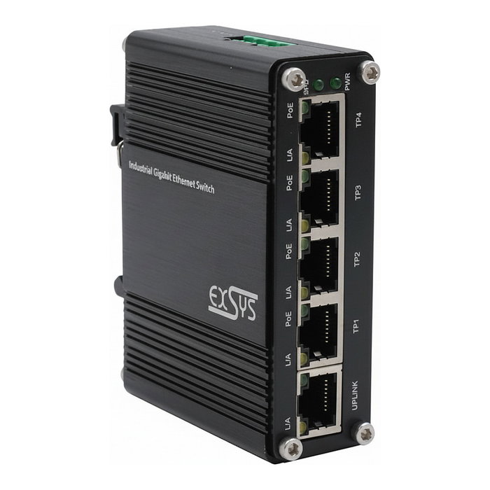 Exsys EX-62020 Switch Ethernet Industrial de 5 Puertos