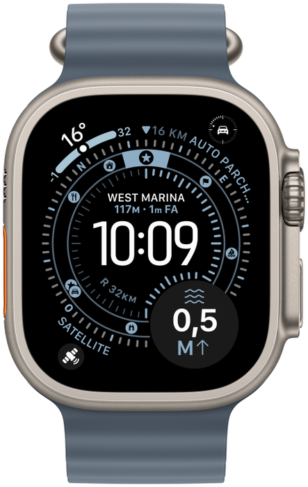 Apple Watch Ultra 3 GPS/Cellular 49mm Titanio Natural y Correa Ocean Azul Naútico