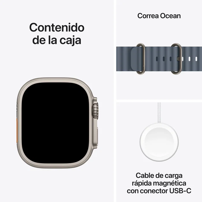 Apple Watch Ultra 3 GPS/Cellular 49mm Titanio Natural/Correa Ocean Azul Naútico