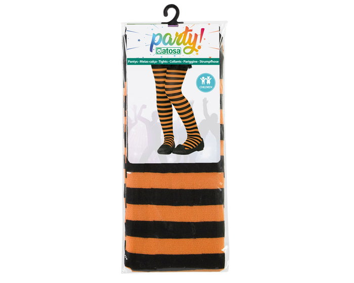 atosa Pantys de Rayas Naranja para Niño Talla Única