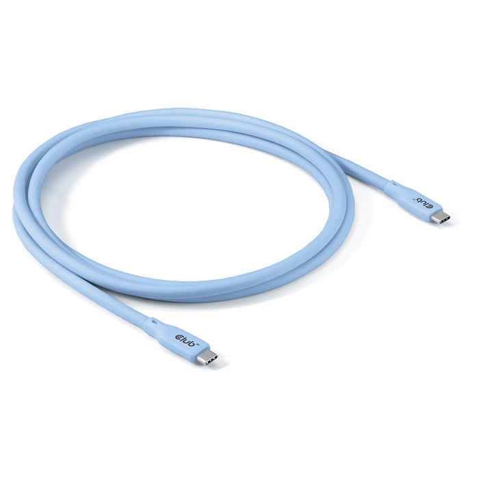 Club 3D CAC-3003 Cable USB-C a USB-C, USB4 Gen 2x2, 240W PD, 20Gbps, 2m, Azul Club 3D CAC-3003 Cable USB-C a USB-C, USB4 Gen 2x2, 240W PD, 20Gbps, 2m, Azul