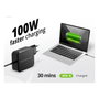 Conceptronic OZUL05BE Cargador GaN 100W USB-C con cable integrado