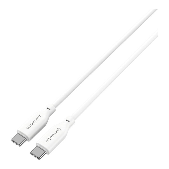 4smarts Cable USB-C a USB-C Silikon High Flex 60W 1.5m Blanco 468761
