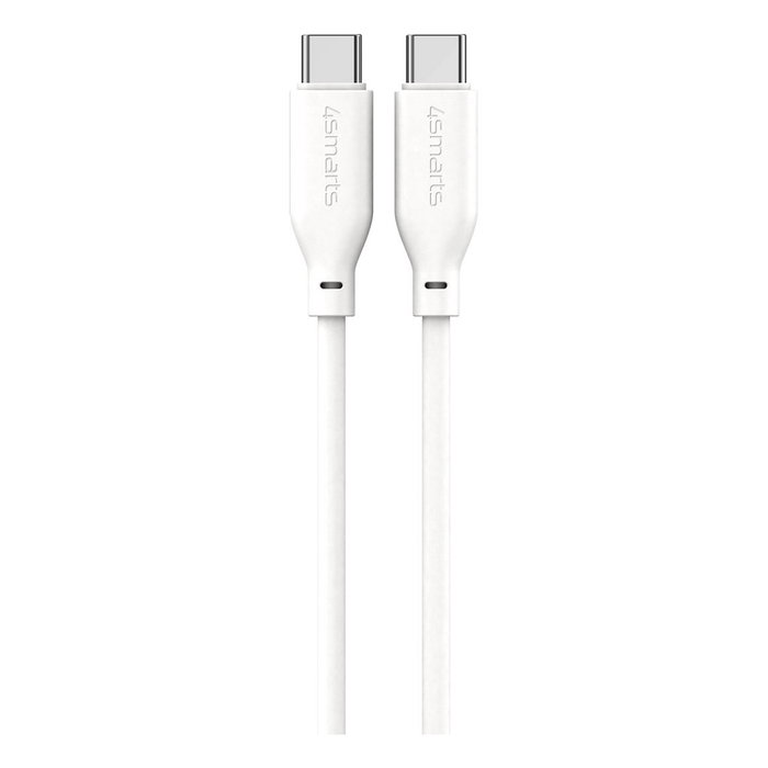 4smarts Cable USB-C a USB-C Silikon High Flex 60W 1.5m Blanco 468761