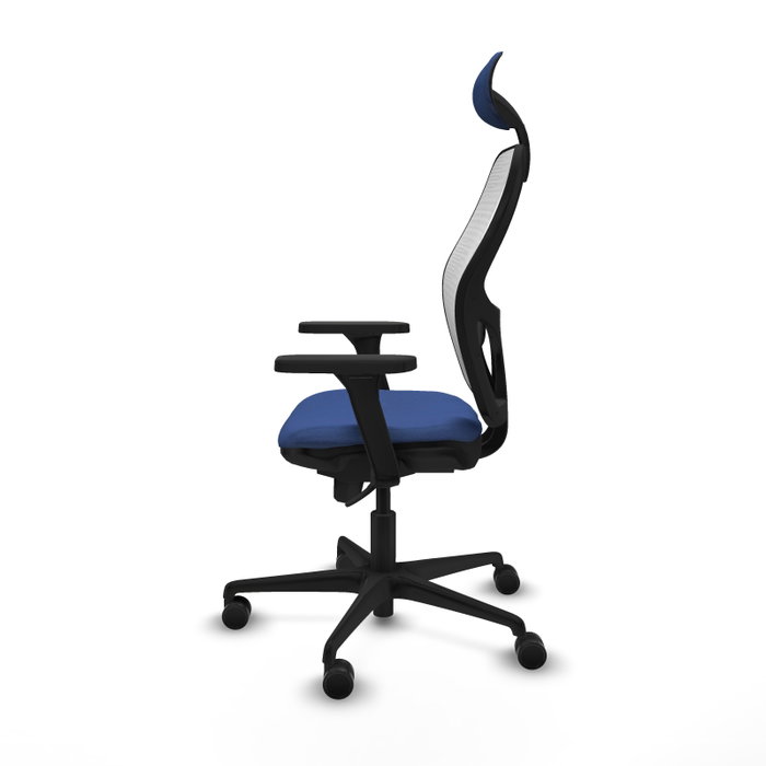 PIQUERAS Y CRESPO Silla de oficina Jorquera con mecanismo sincro, Azul marino y Blanco PIQUERAS Y CRESPO Silla de oficina Jorquera con mecanismo sincro, Azul marino y Blanco