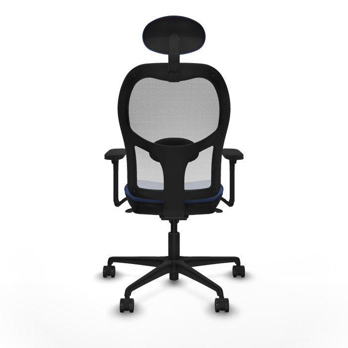 PIQUERAS Y CRESPO Silla de oficina Jorquera con mecanismo sincro, Azul marino y Blanco PIQUERAS Y CRESPO Silla de oficina Jorquera con mecanismo sincro, Azul marino y Blanco