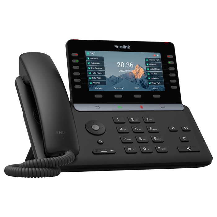 Yealink SIP-T85W Teléfono IP Inalámbrico y con Cable Negro, Pantalla 5.5" LCD, WiFi 6, Bluetooth 5.0, Gigabit Ethernet