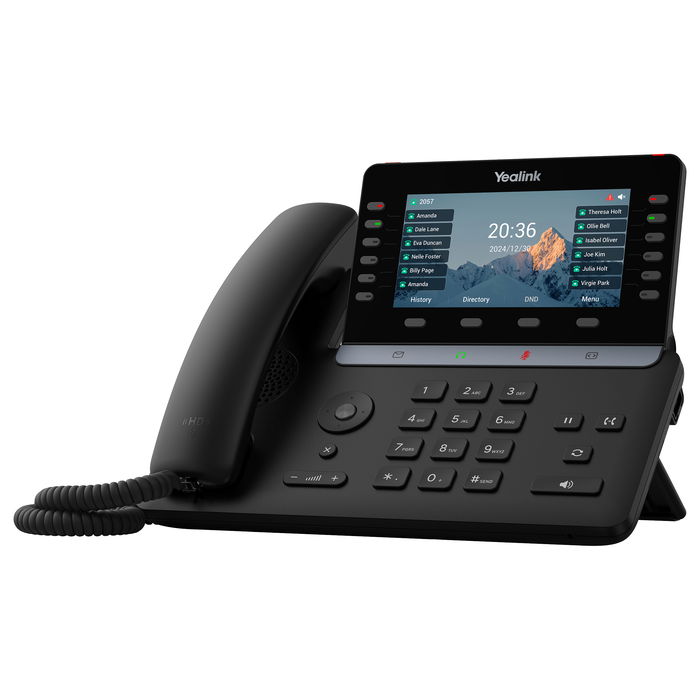 Yealink SIP-T85W Teléfono IP Inalámbrico y con Cable Negro, Pantalla 5.5" LCD, WiFi 6, Bluetooth 5.0, Gigabit Ethernet