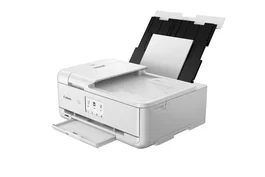 Canon PIXMA TS9551Ca Multifunción de Inyección A3 con Wi-Fi y Ethernet - 4800x1200 DPI, Impresión y Copia/Escaner a Color, Impresión Directa, 5 Cartuchos, Blanco