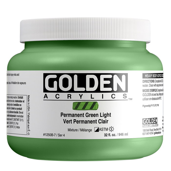 Golden Heavy Body Colores Acrílicos Permanente Verde Luz 946 ml Golden Heavy Body Colores Acrílicos Permanente Verde Luz 946 ml