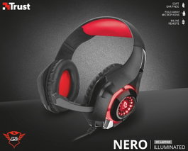 Trust GXT 313 Nero Auriculares Gaming con Iluminación Roja