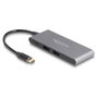 DeLOCK Hub USB 64111 con 2 puertos USB Tipo-A y 2 puertos USB Tipo-C 10 Gbps, Gris